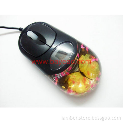 real butterfly Optical mouse, Amber Jewellery